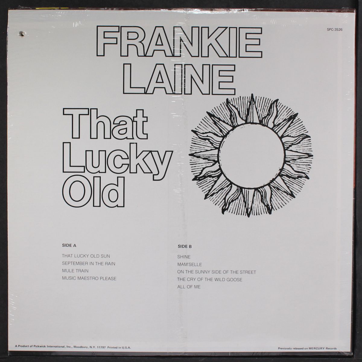 that lucky old sun by FRANKIE LAINE