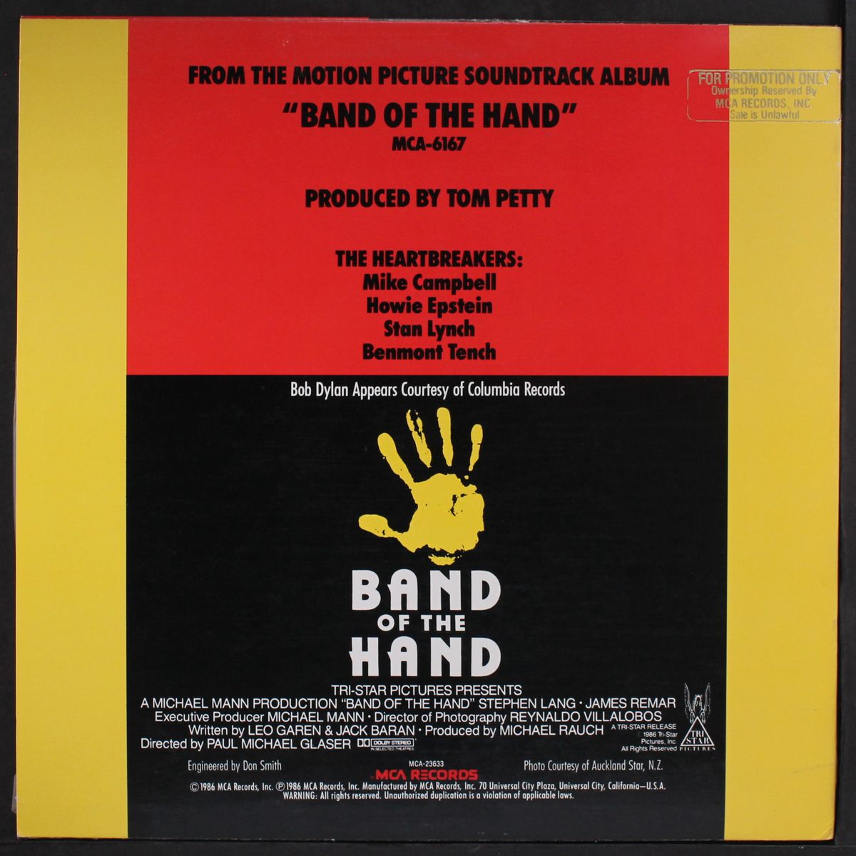 band of the hand / theme from joe's death by BOB DYLAN / MICHAEL RUBINI