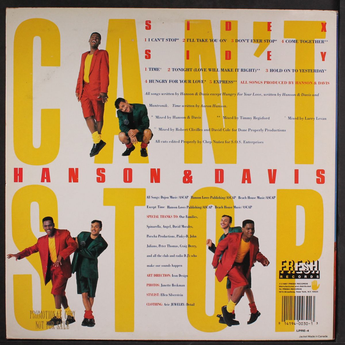 can't stop (marley-marl mix) by HANSON & DAVIS