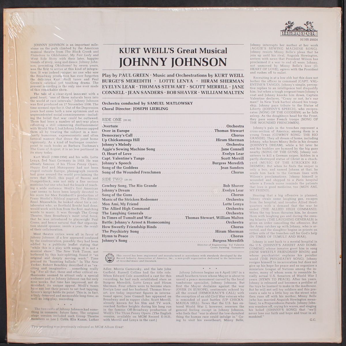 weill: johnny johnson by SAMUEL MATLOWSKY