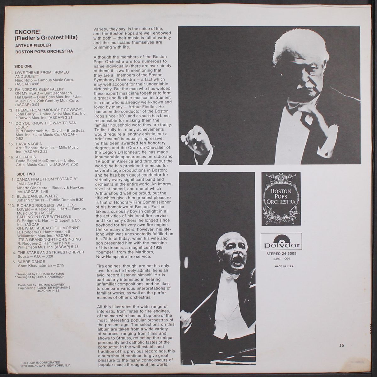 encore - greatest hits by ARTHUR FIEDLER & BOSTON POPS