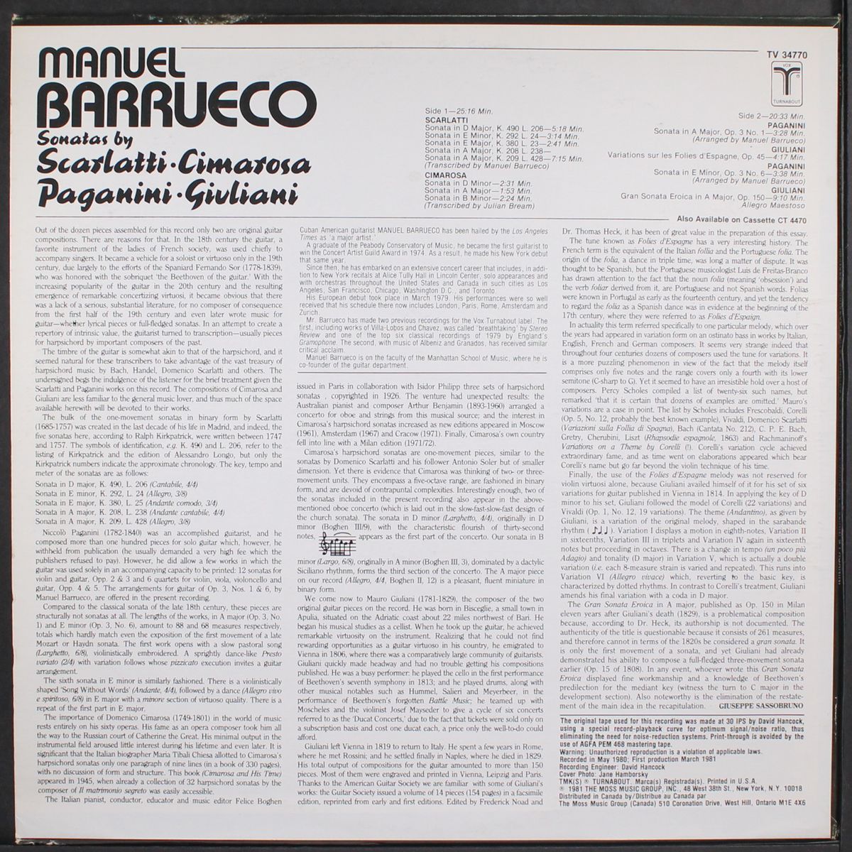 sonatas by MANUEL BARRUECO