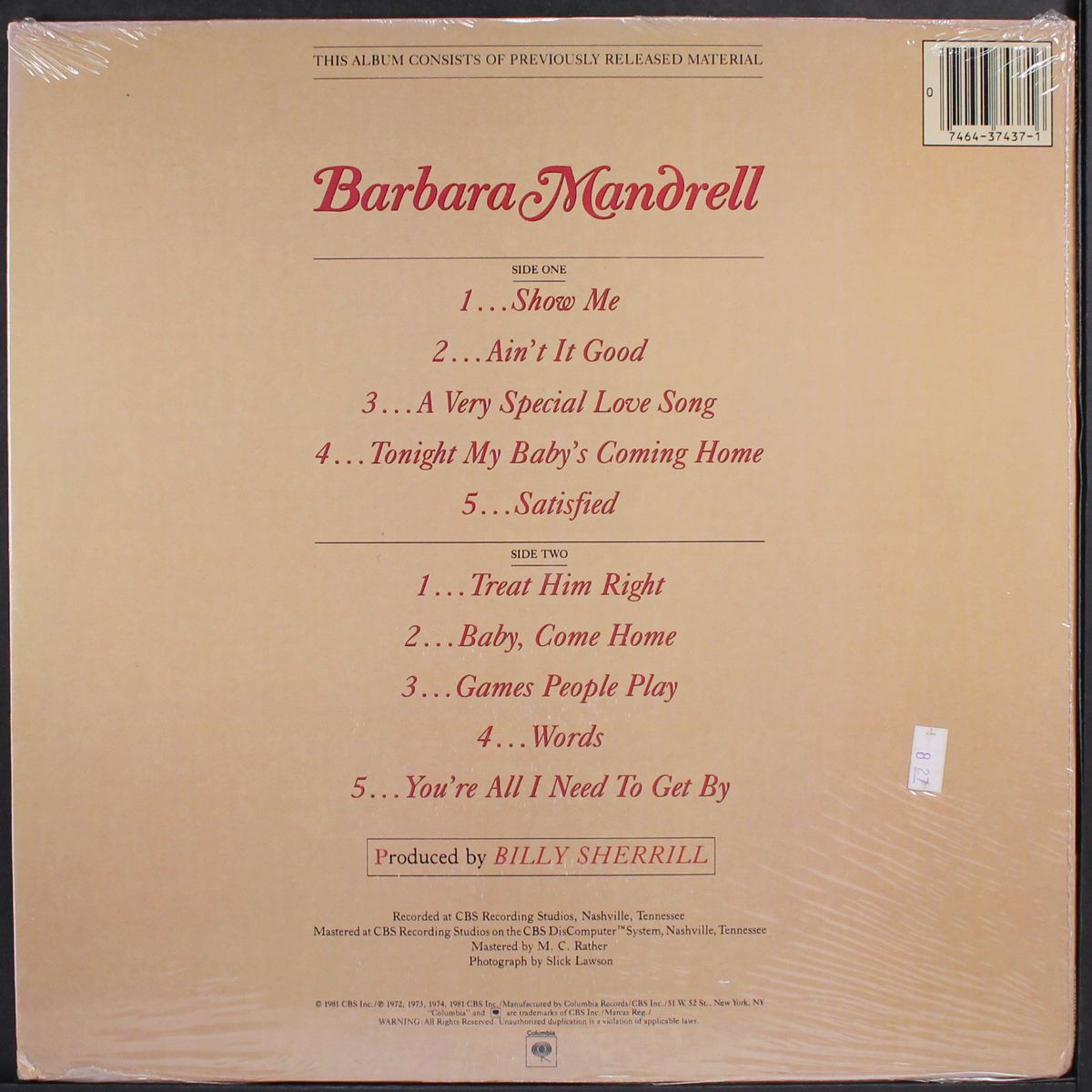 looking back by BARBARA MANDRELL
