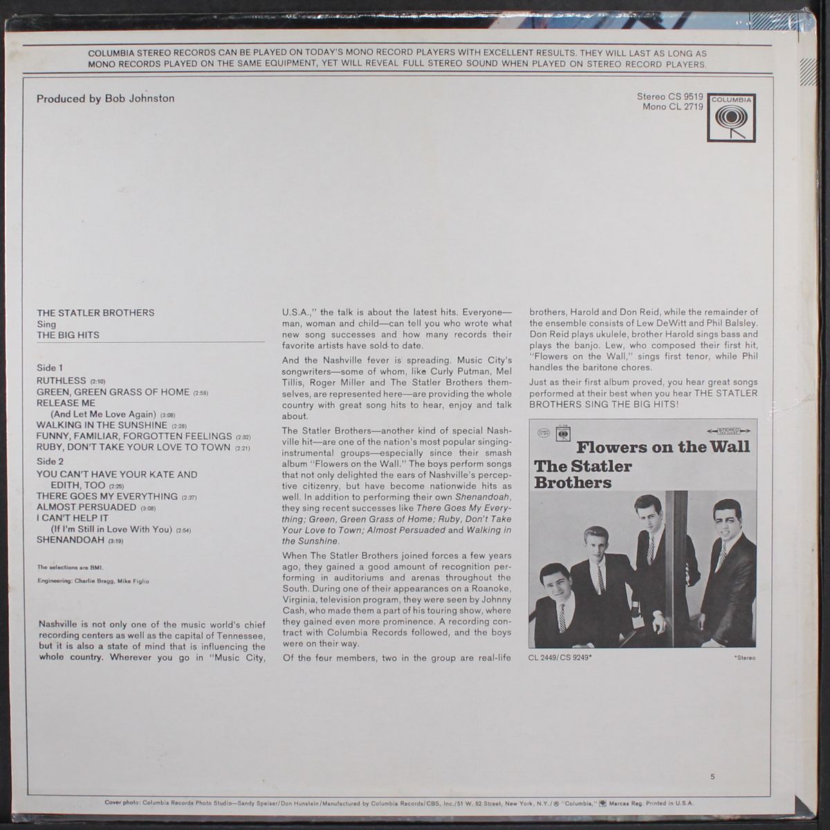 the big hits by STATLER BROTHERS