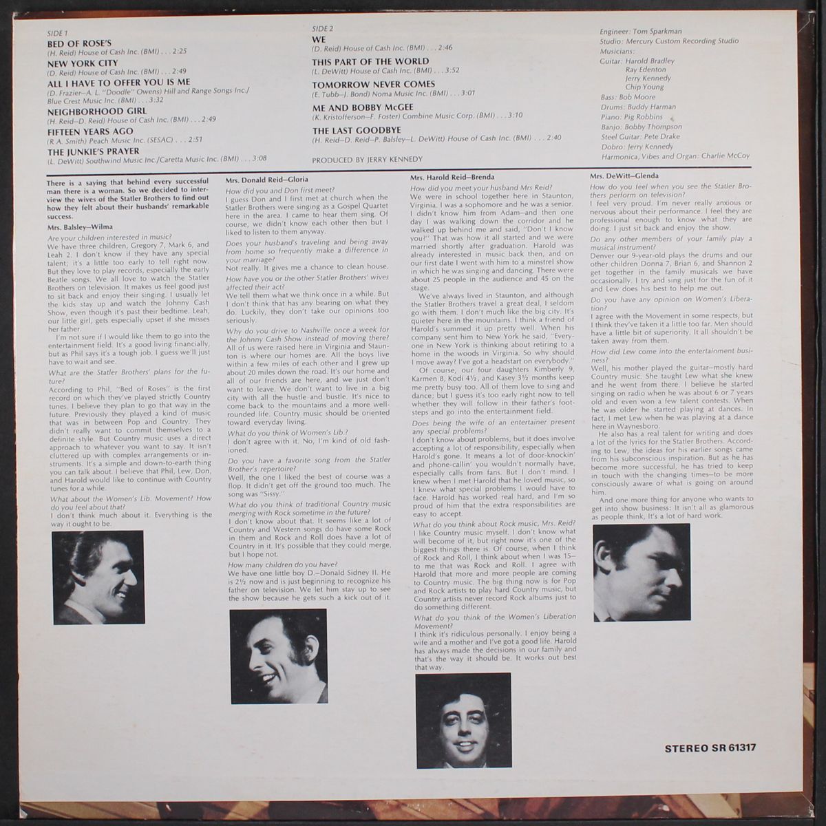 bed of roses by STATLER BROTHERS