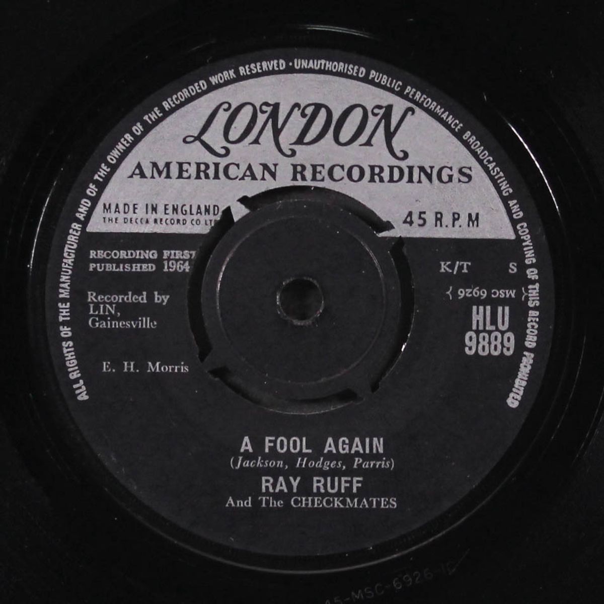 i took a liking to you / a fool again by RAY RUFF