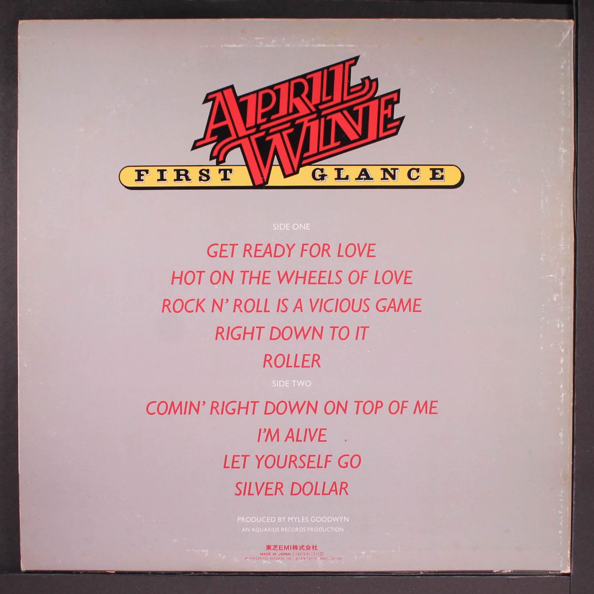 first glance by APRIL WINE