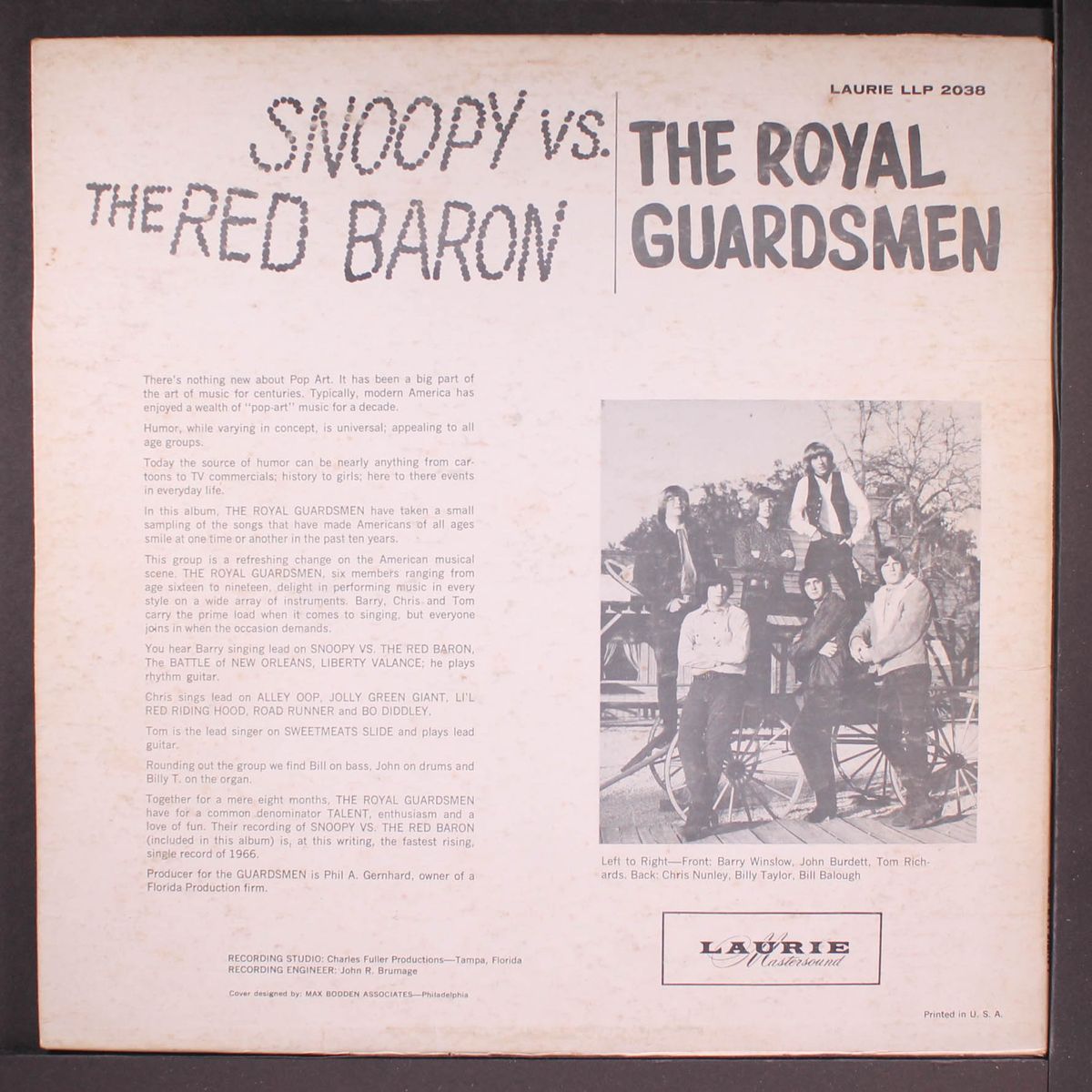 snoopy vs. the red baron by ROYAL GUARDSMEN