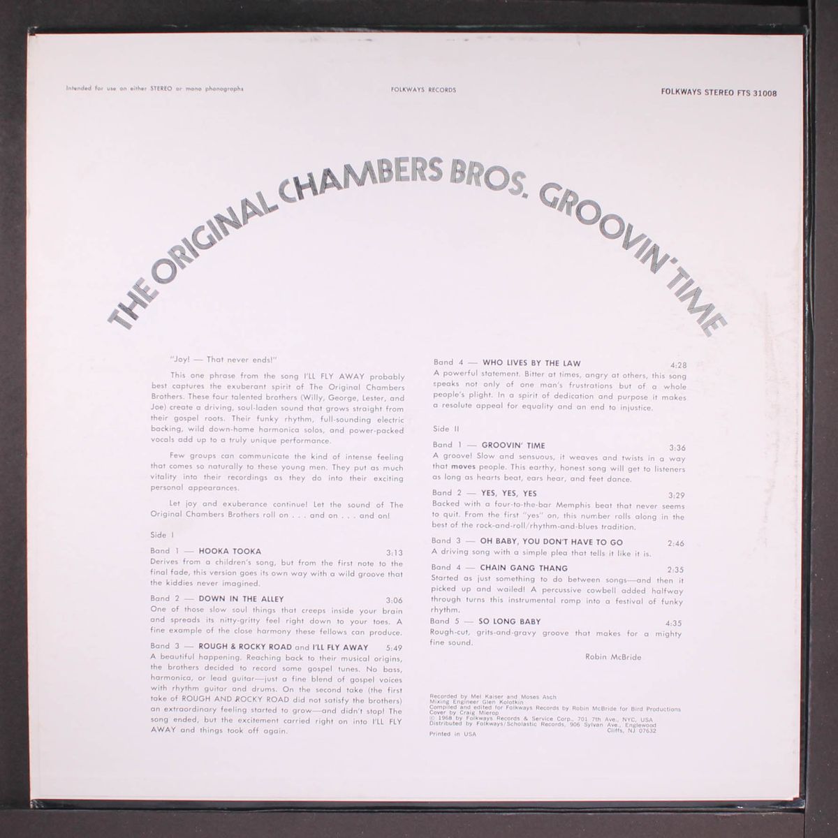 groovin' time by CHAMBERS BROTHERS