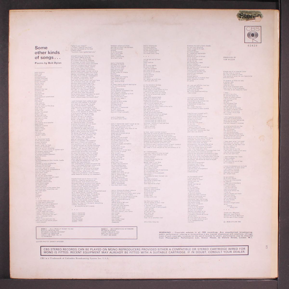 another side of bob dylan by BOB DYLAN