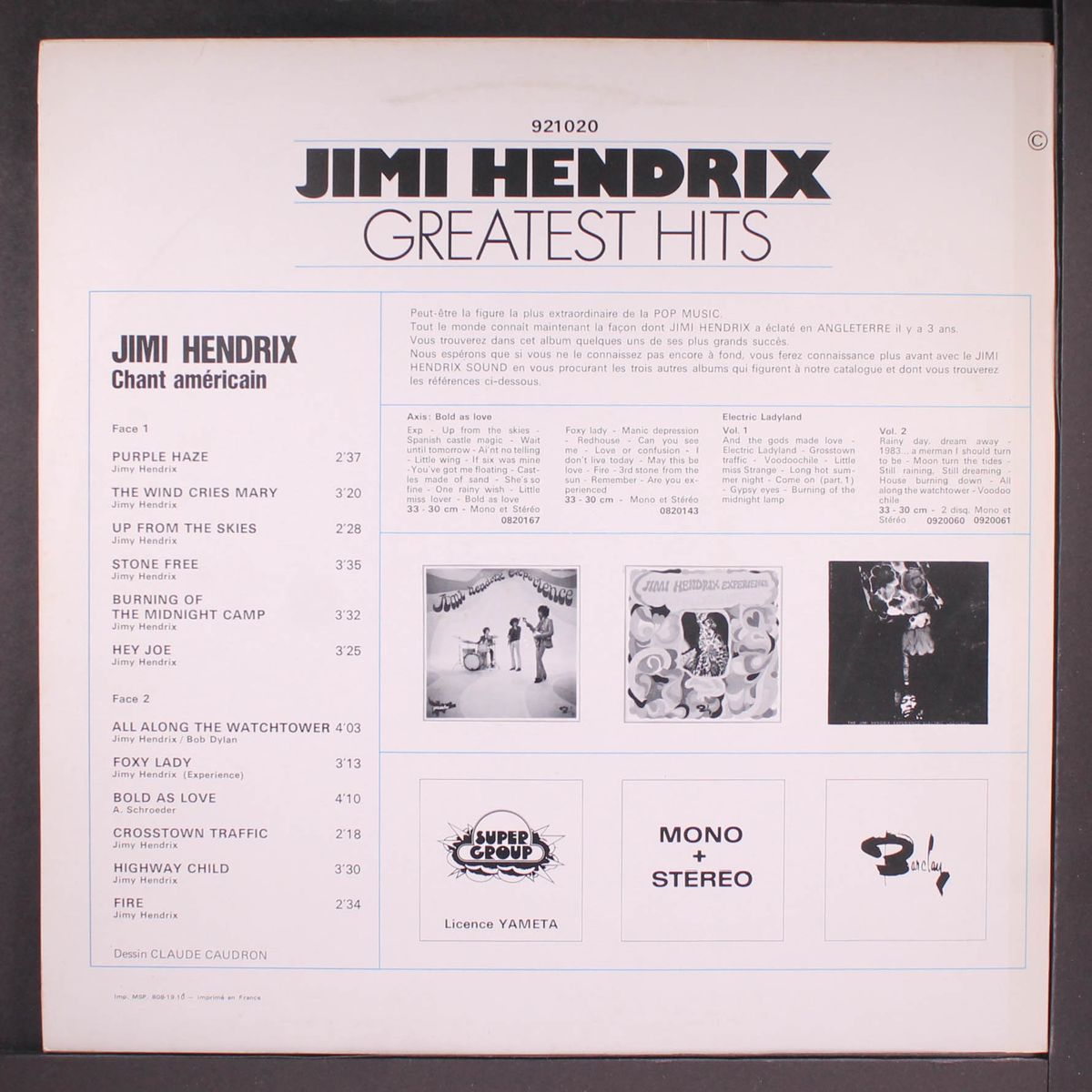 greatest hits by JIMI HENDRIX