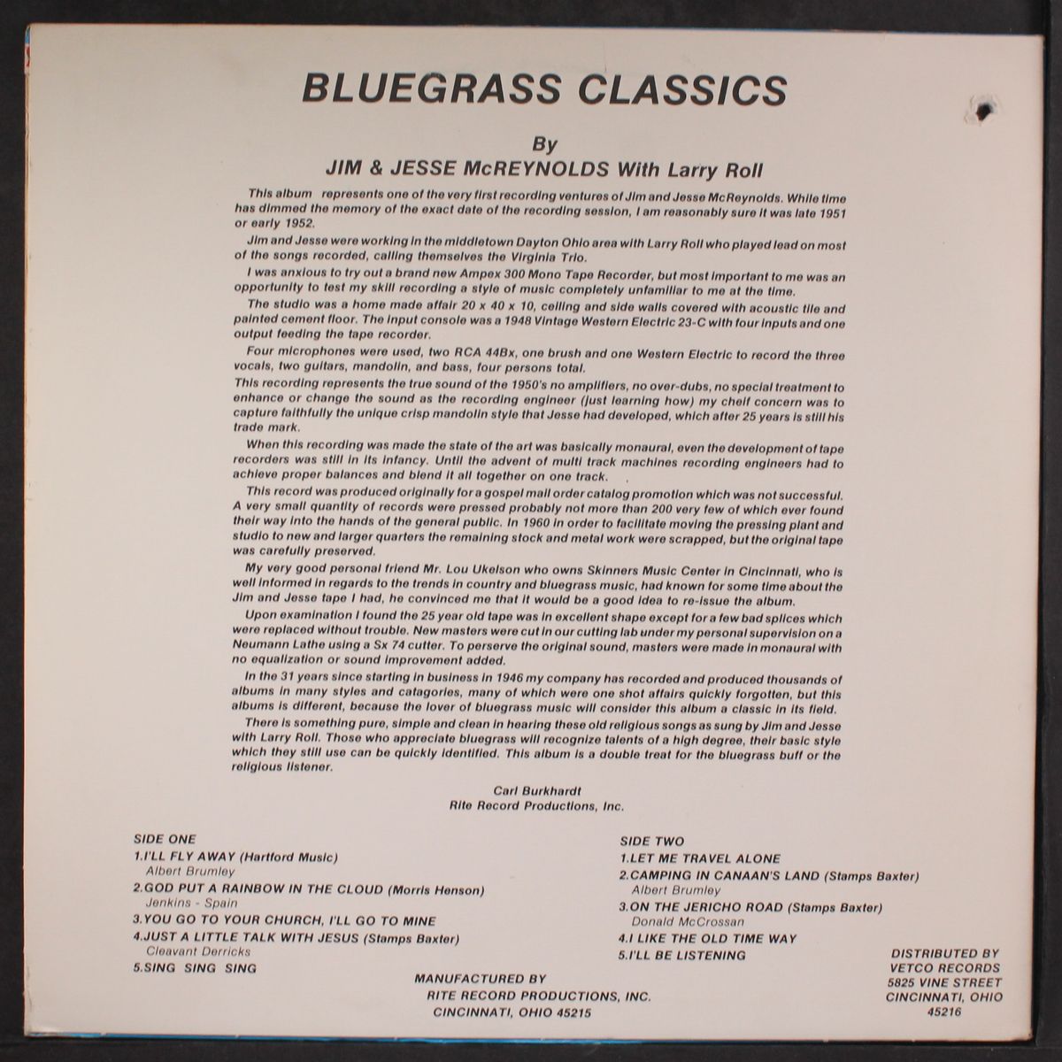 early recordings, with larry roll by JIM & JESSE