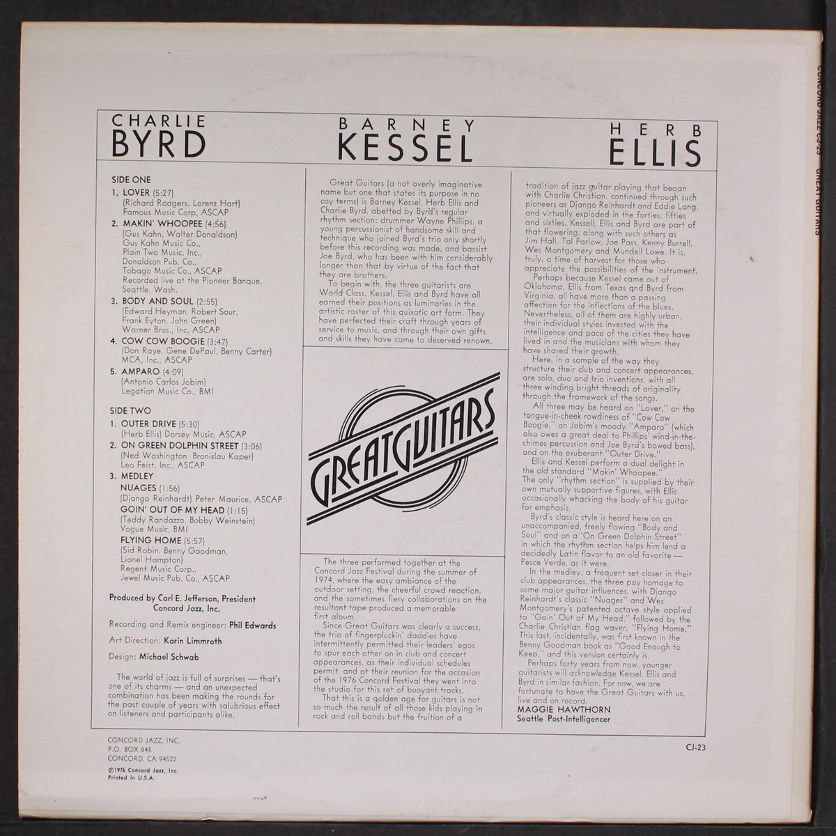 great guitars by CHARLIE BYRD & KESSEL / ELLIS