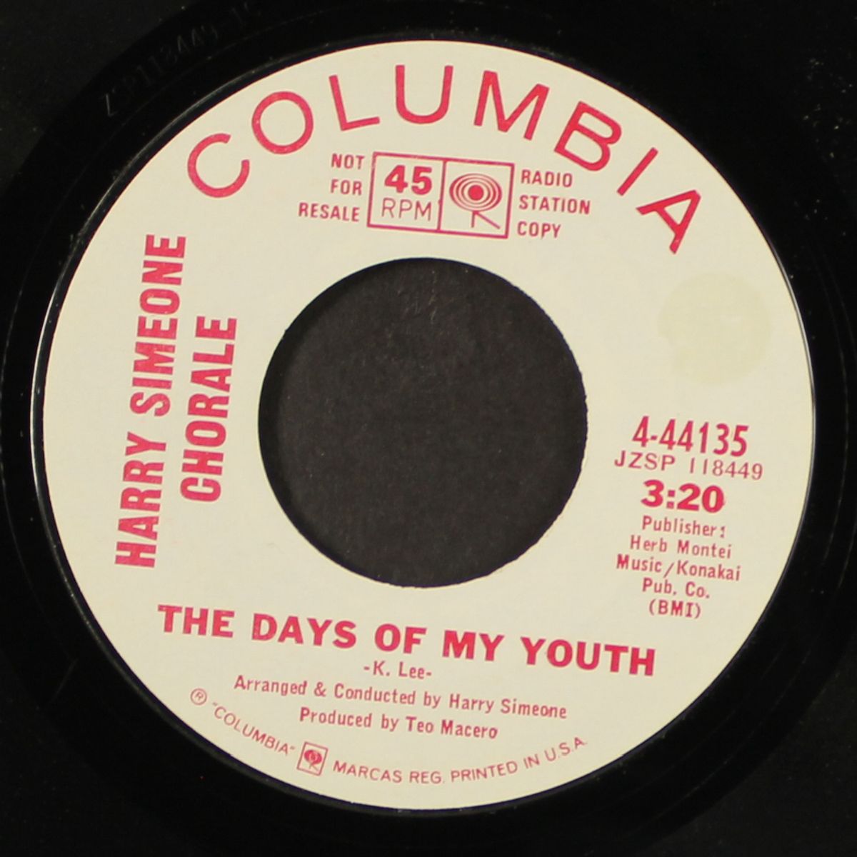 the days of my youth / illya darling by HARRY SIMEONE CHORALE