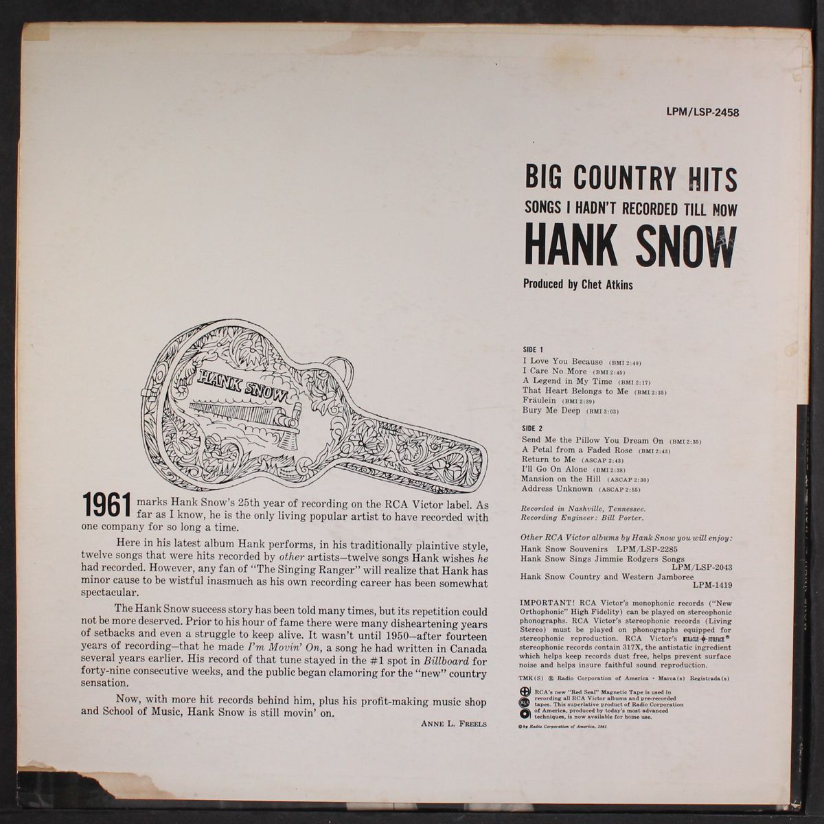 big country hits by HANK SNOW