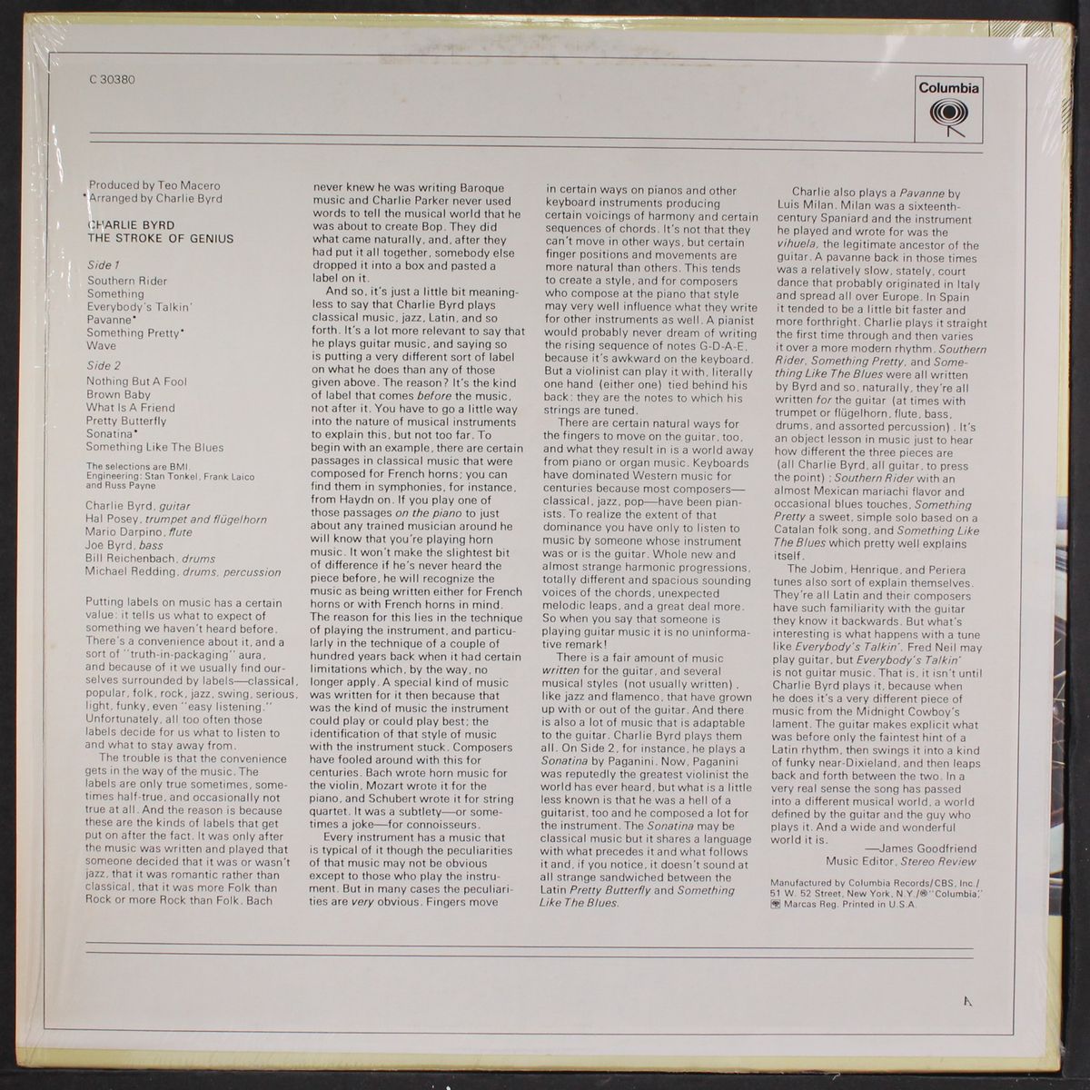 the stroke of genius by CHARLIE BYRD