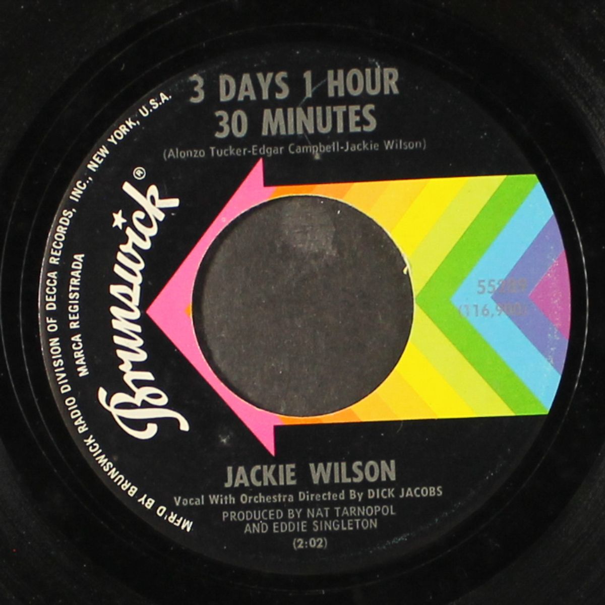 3 days 1 hour 30 minutes / i've got to get back by JACKIE WILSON