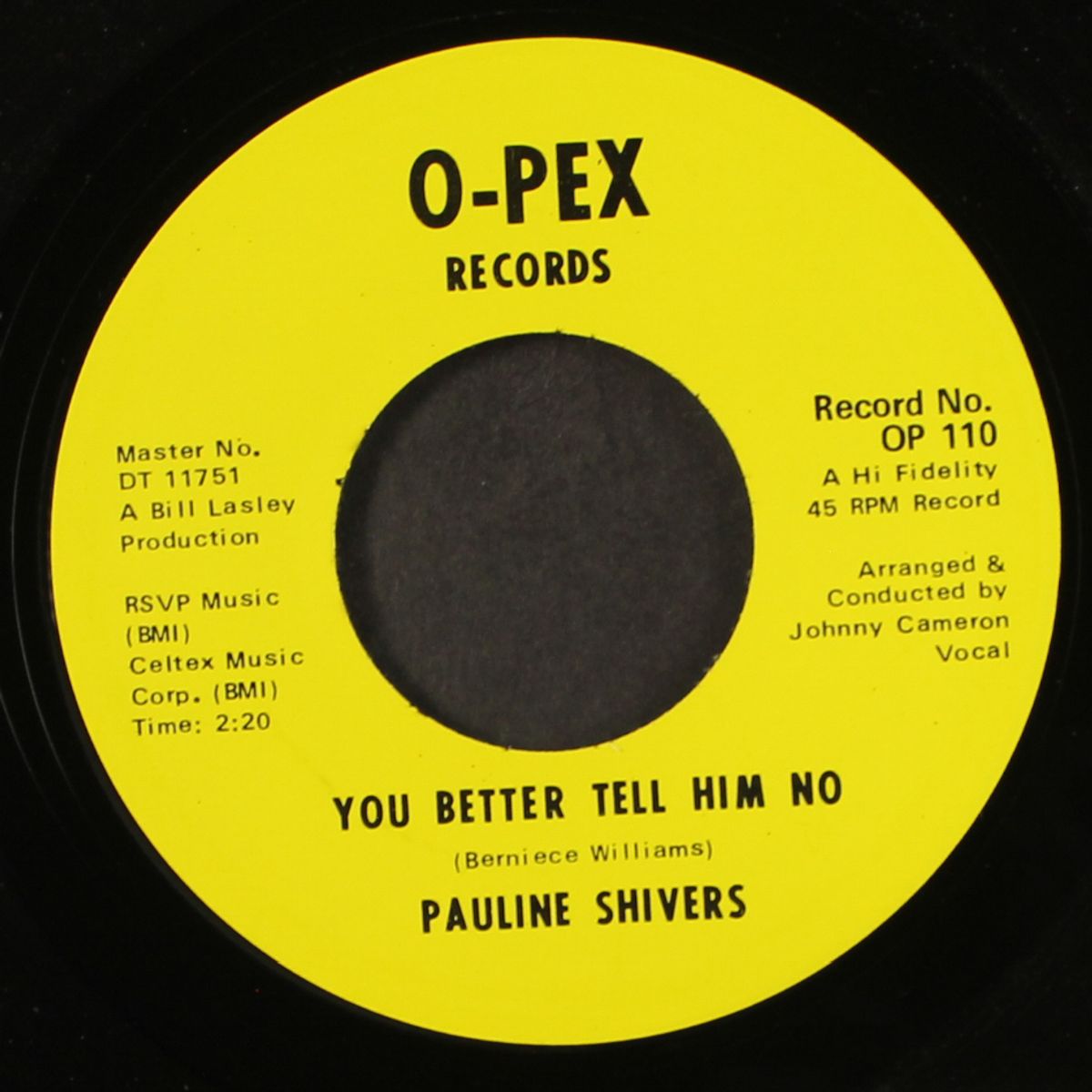 you better tell him no / boom boom by PAULINE SHIVERS