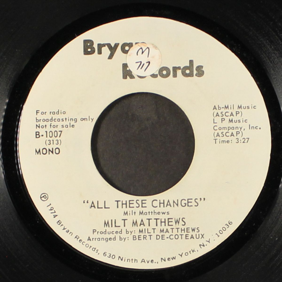 all these changes / mono by MILT MATTHEWS