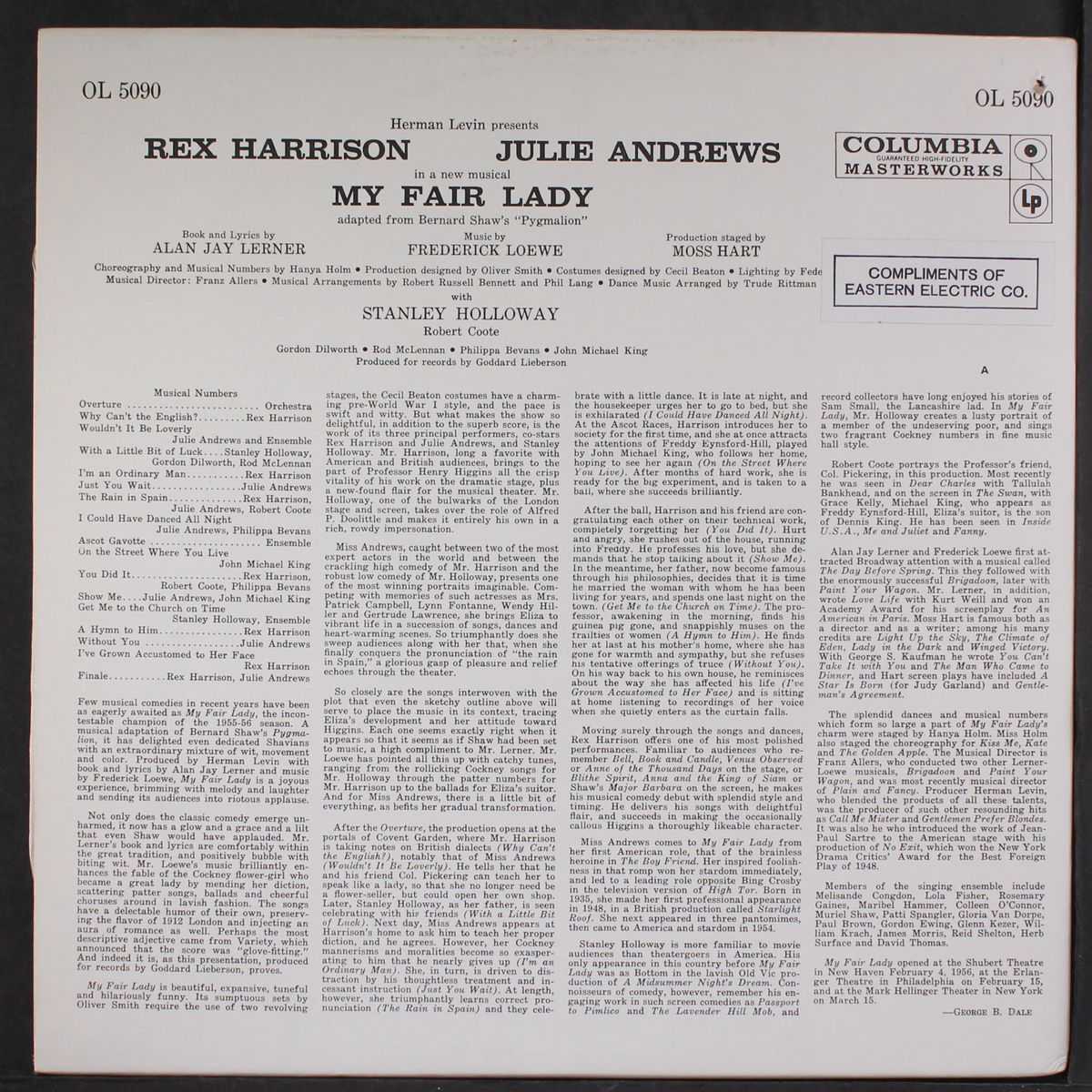 my fair lady by ORIGINAL CAST