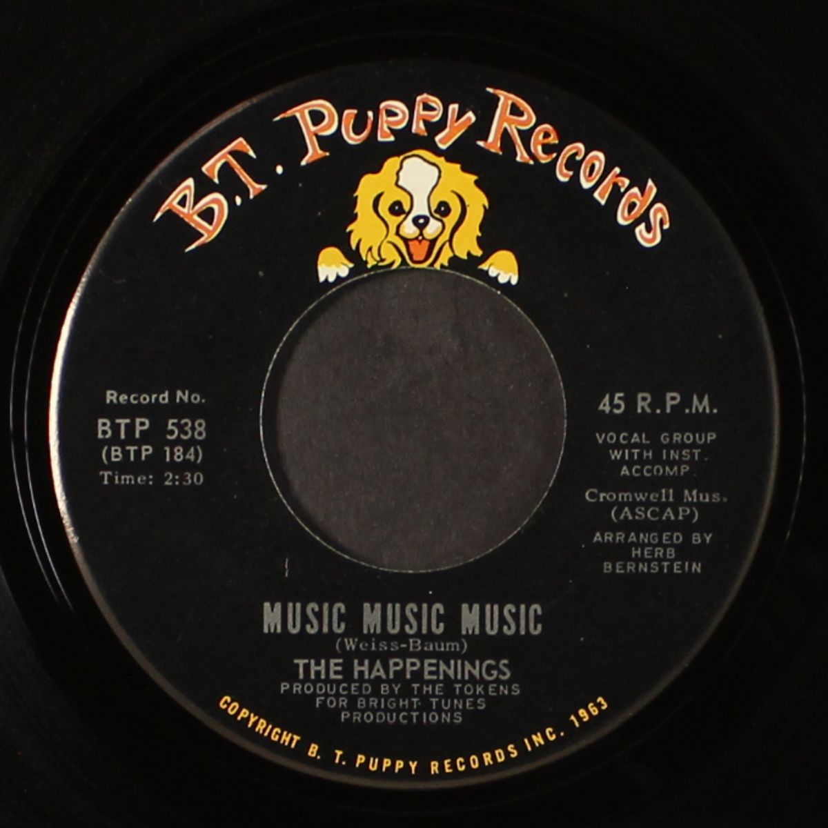 music music music / when i lock my door by HAPPENINGS