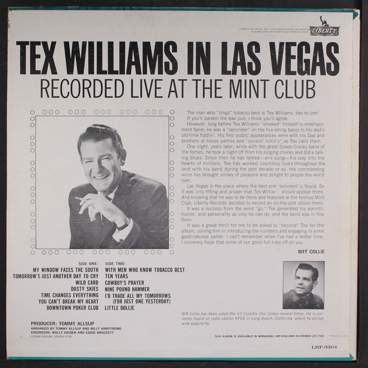 live at the mint club by TEX WILLIAMS