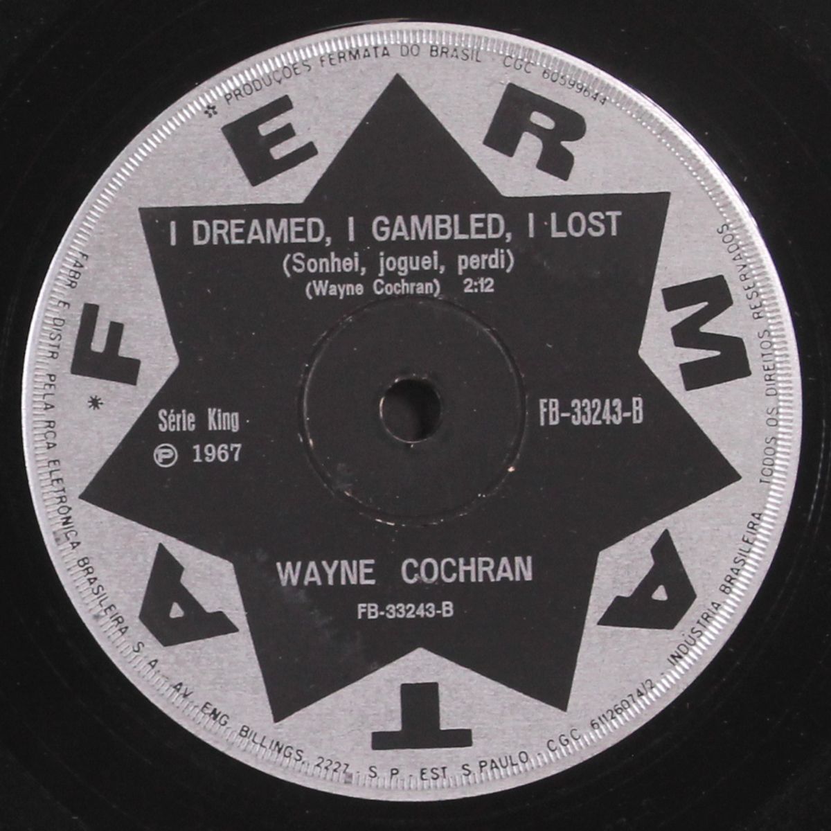 last kiss / i dreamed i gambled i lost by WAYNE COCHRAN