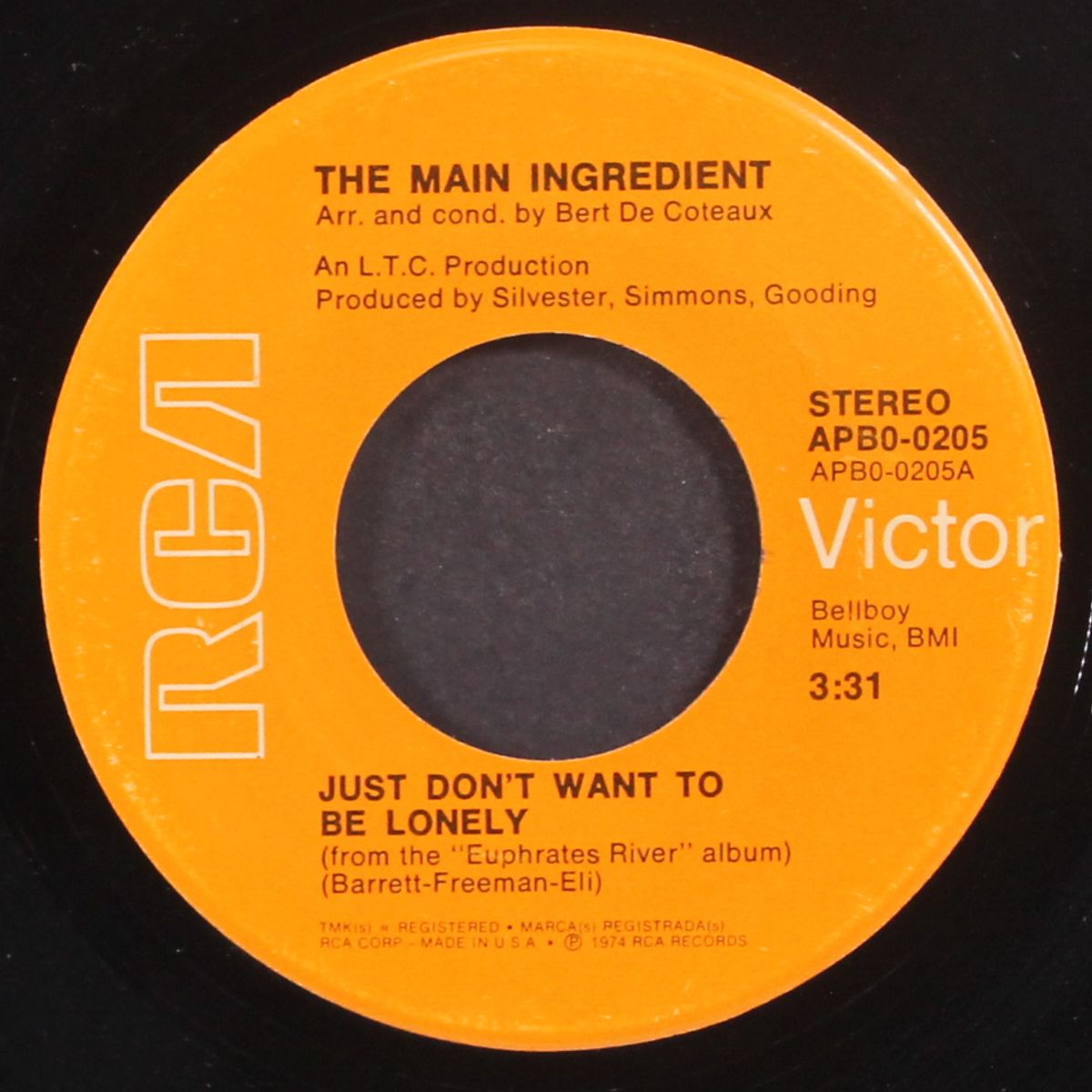 just don't want to be lonely / goodbye my love by MAIN INGREDIENT
