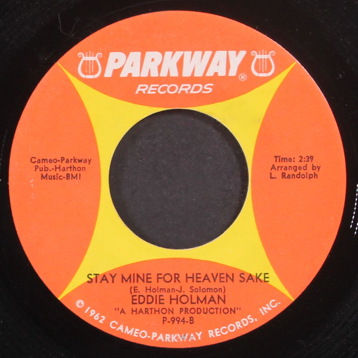 stay mine for heaven's sake / return to me by EDDIE HOLMAN