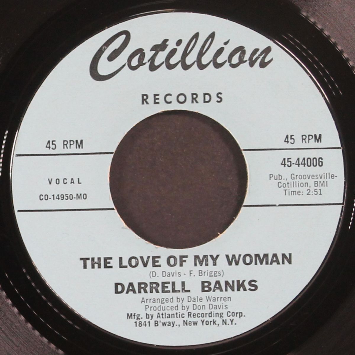 the love of my woman / i wanna go home by DARRELL BANKS