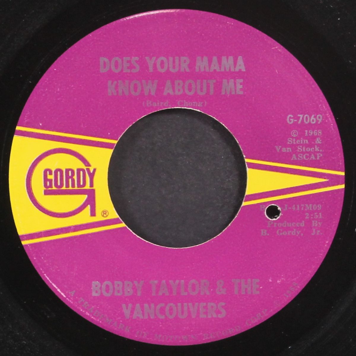 does your mama know about me / fading away by BOBBY TAYLOR & VANCOUVERS