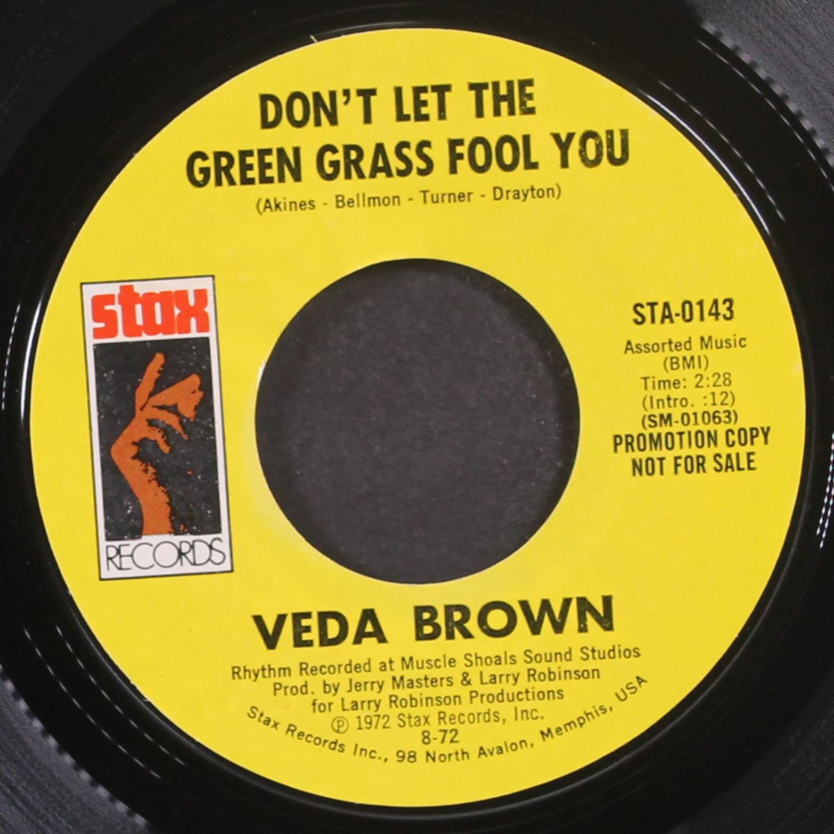 don't let the green grass fool you / i know it's not right by VEDA BROWN