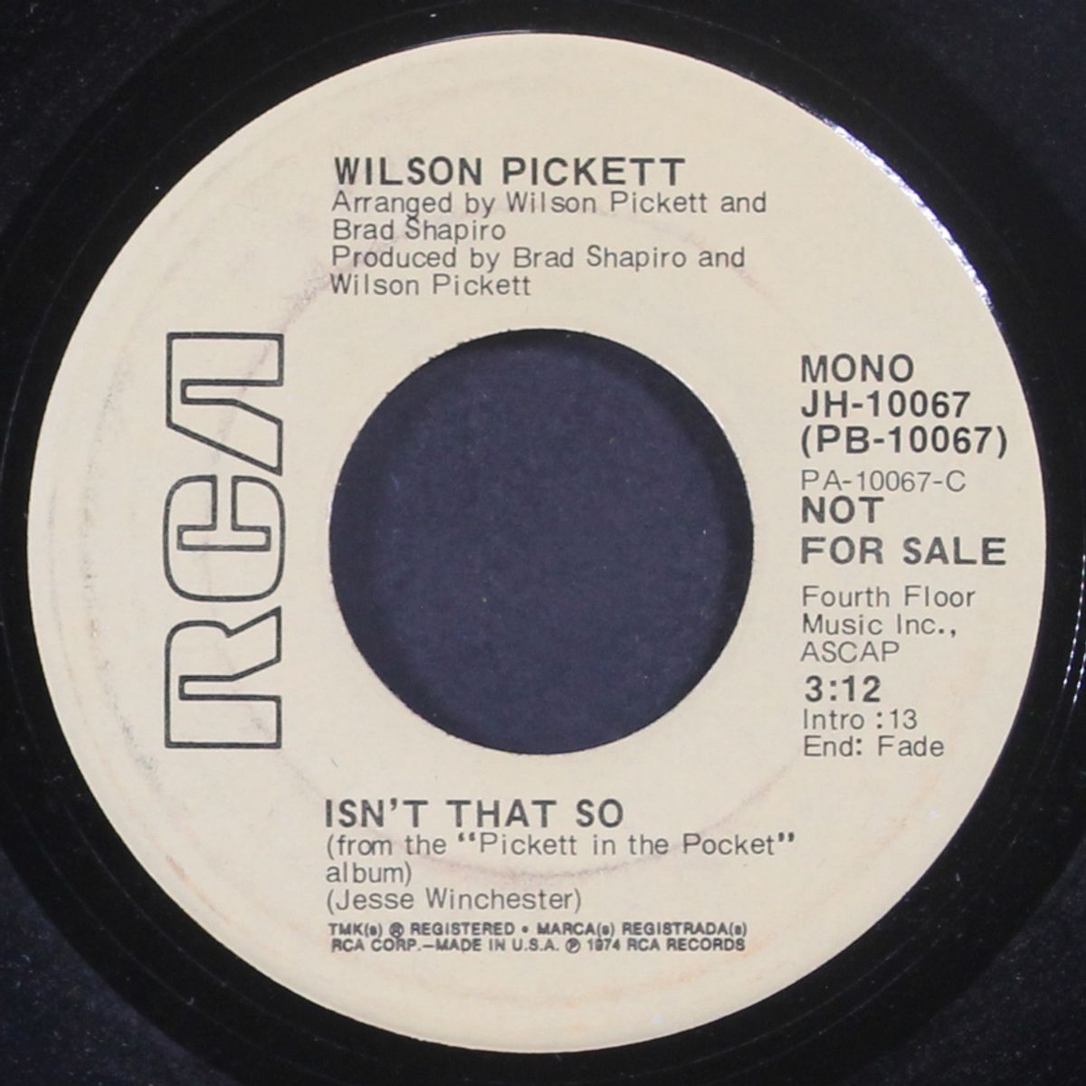 isn't that so / mono by WILSON PICKETT