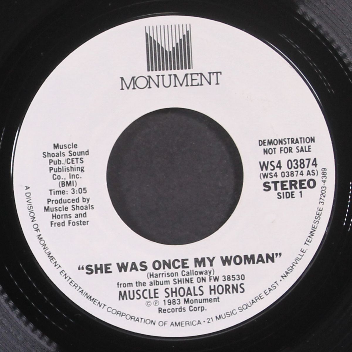 she was once my woman / shoalin' by MUSCLE SHOALS HORNS