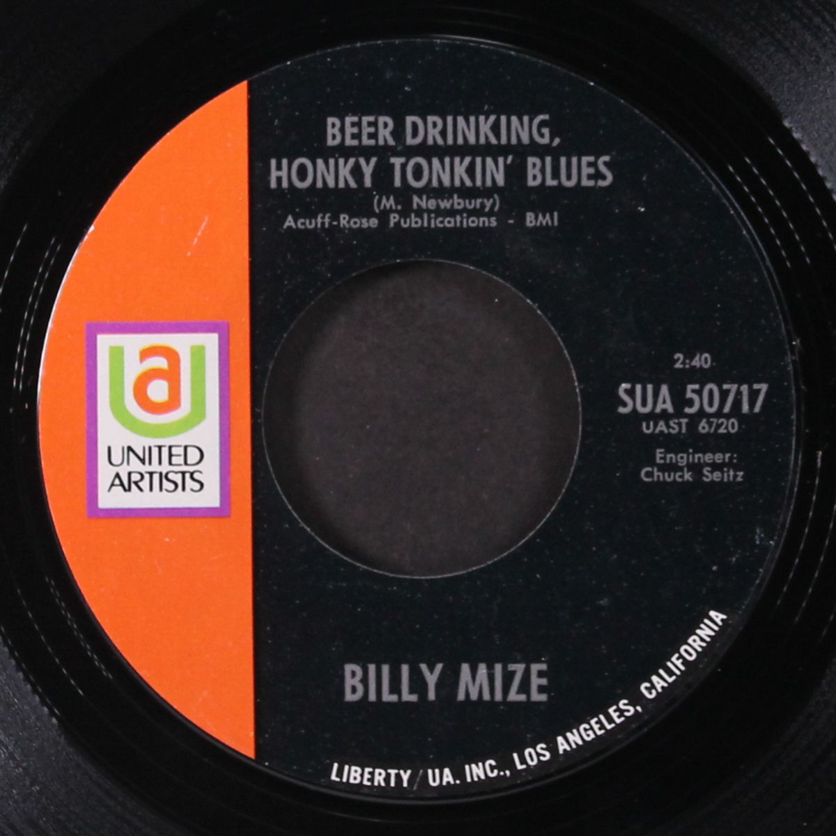 beer drinking, honky tonkin' blues / someday when it gets to be tomorrow by BILLY MIZE