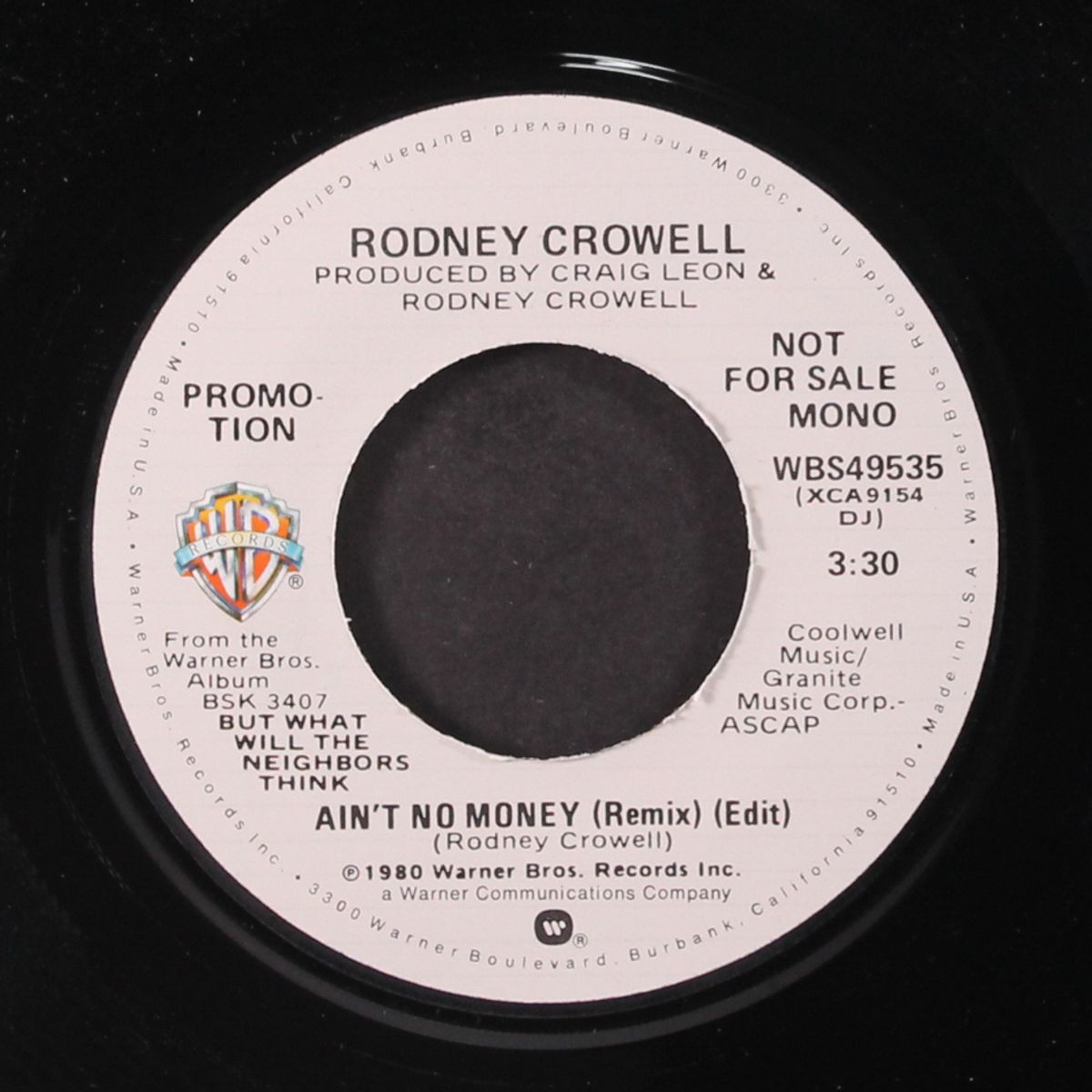 ain't no money / mono by RODNEY CROWELL