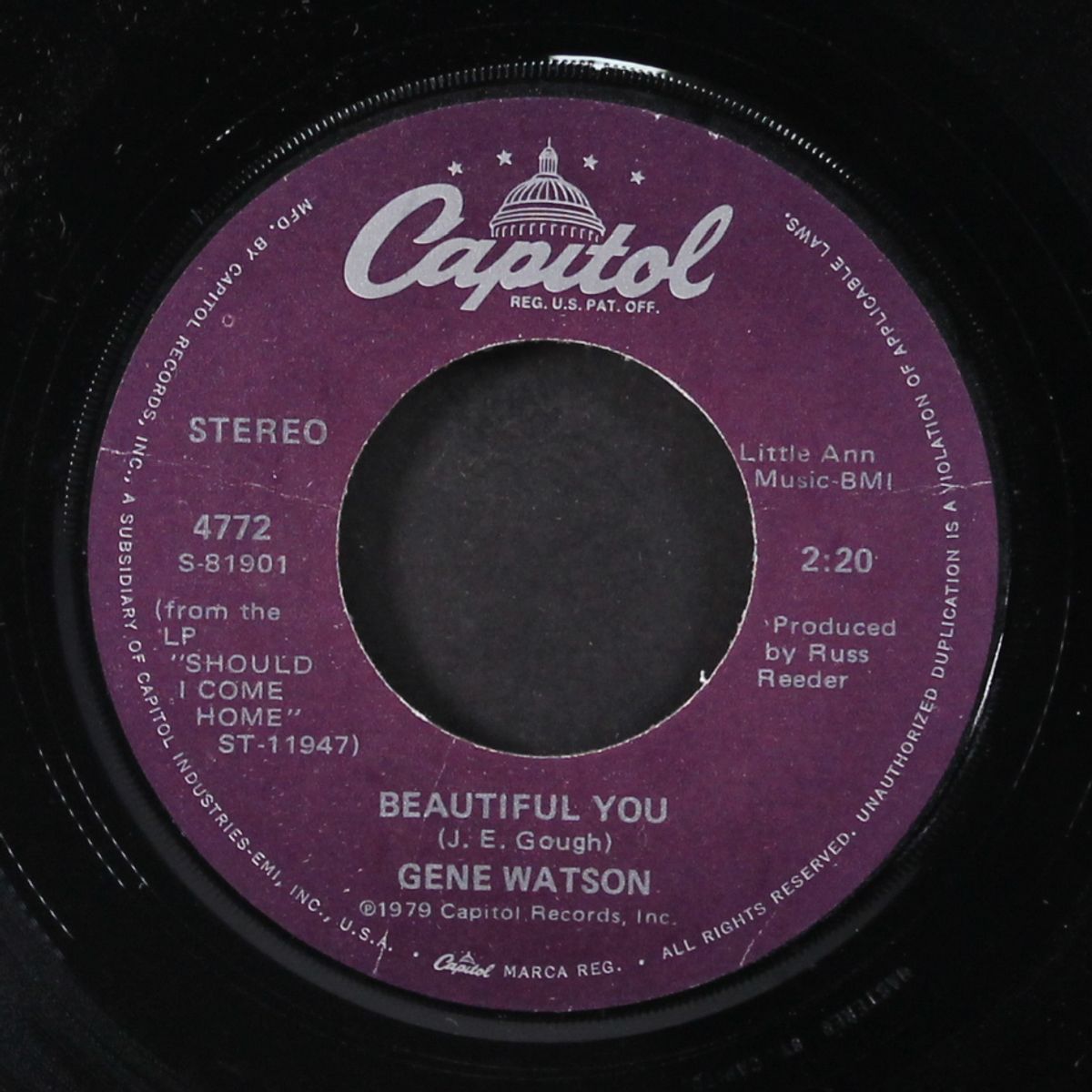 beautiful you / should i come home by GENE WATSON