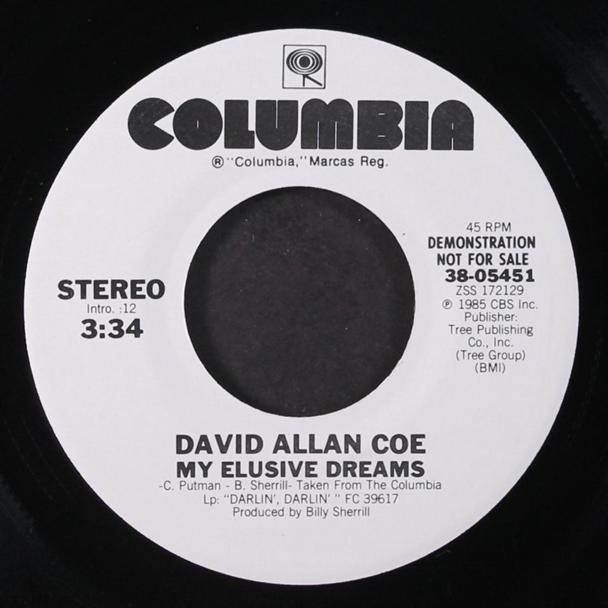 my elusive dreams / same by DAVID ALLAN COE
