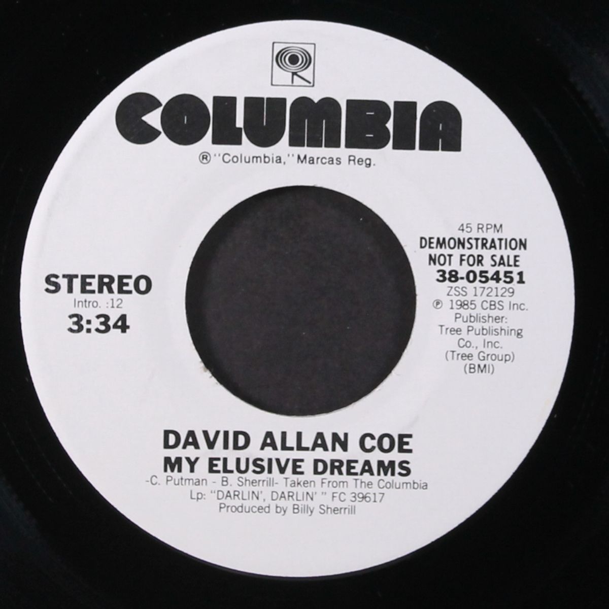 my elusive dreams / same by DAVID ALLAN COE