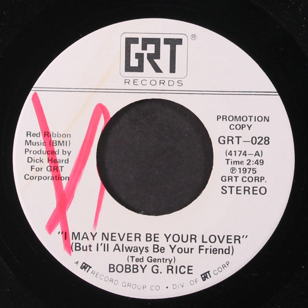 i may never be your lover / same by BOBBY G. RICE