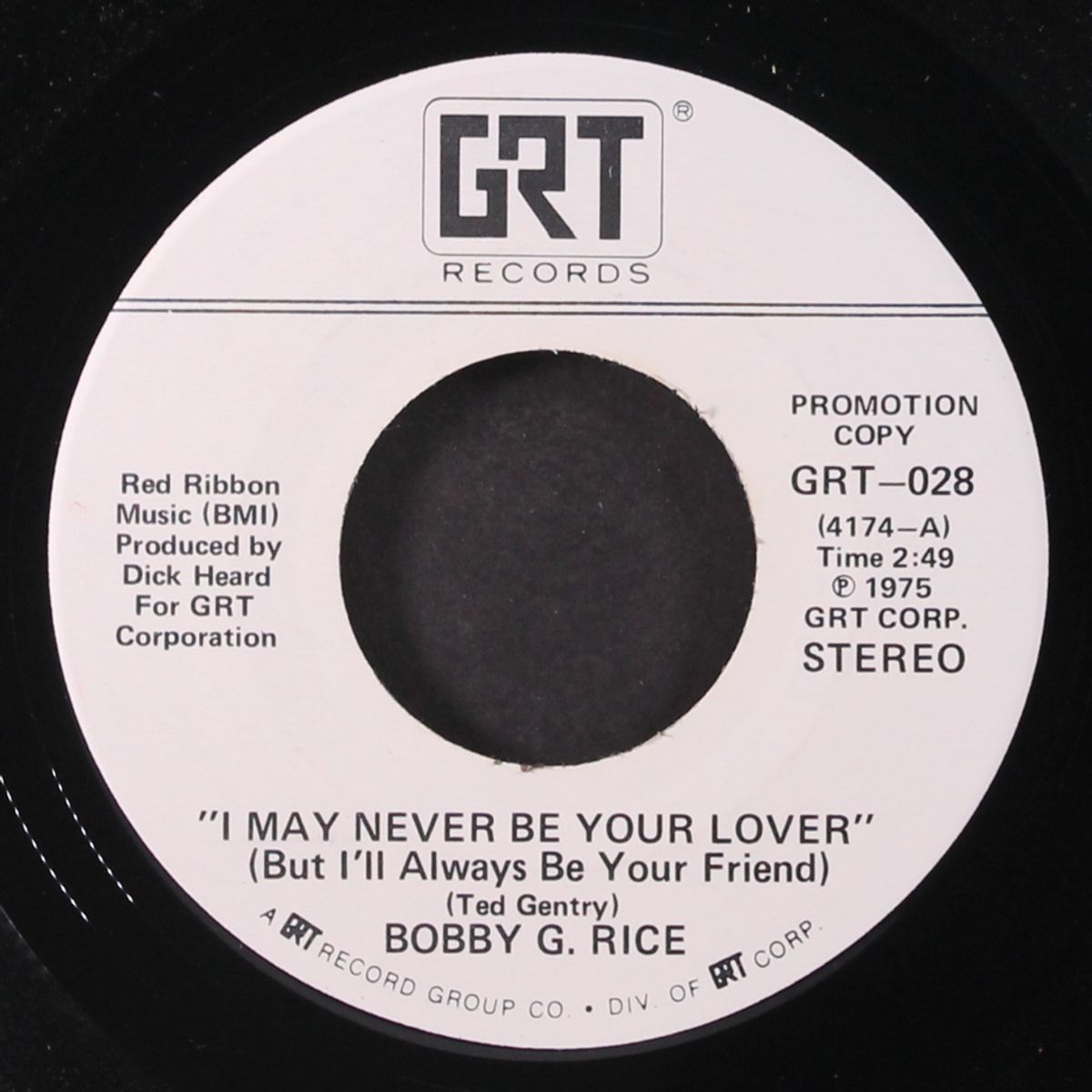 i may never be your lover / same by BOBBY G. RICE