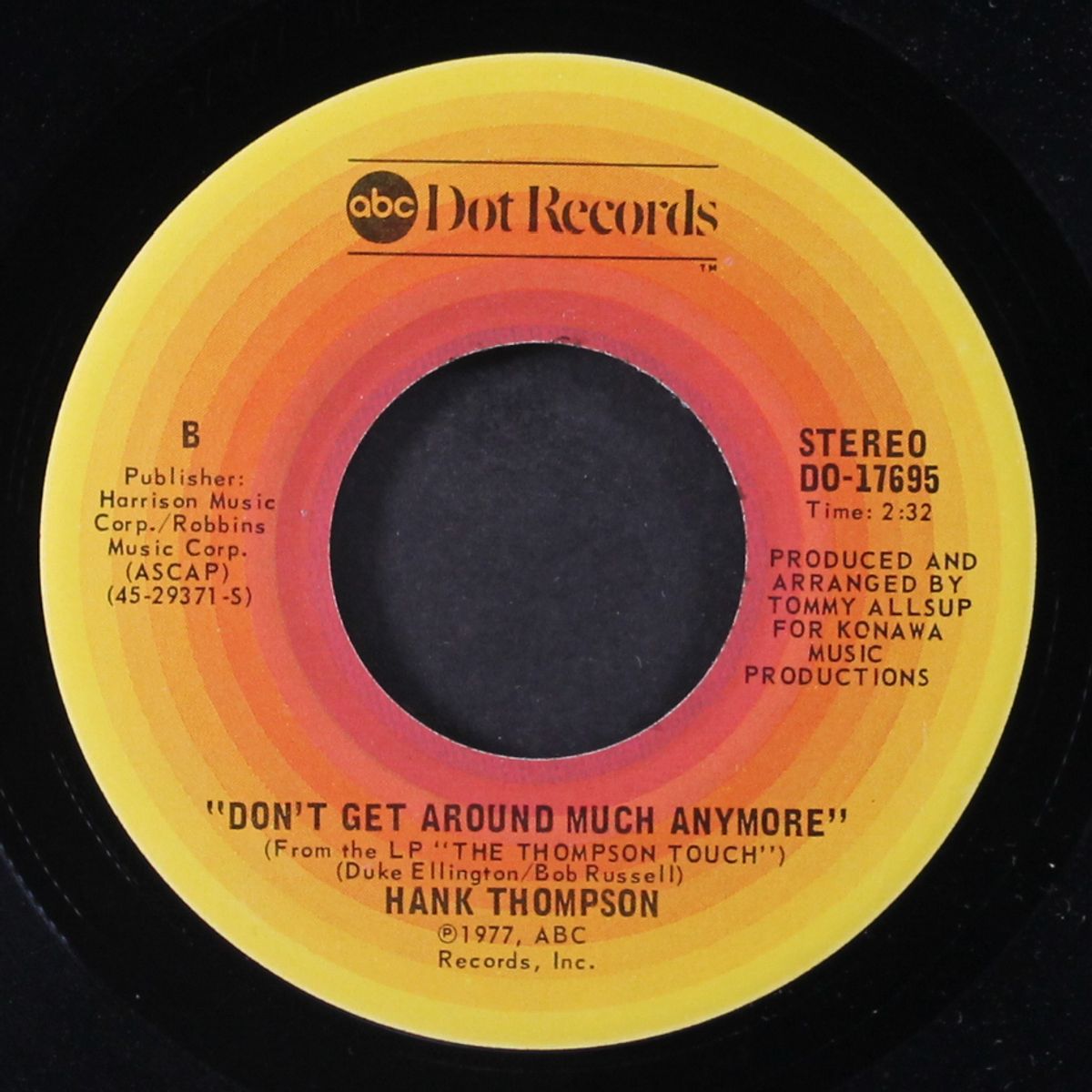 just an old flame / don't get around much anymore by HANK THOMPSON