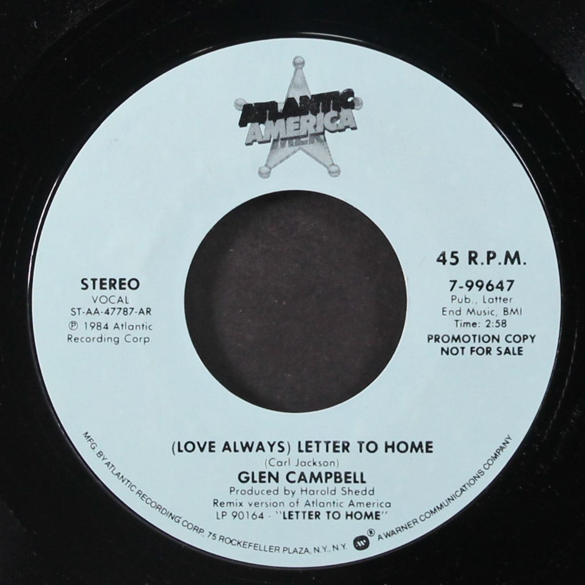 (love always love letter home / mono) by GLEN CAMPBELL