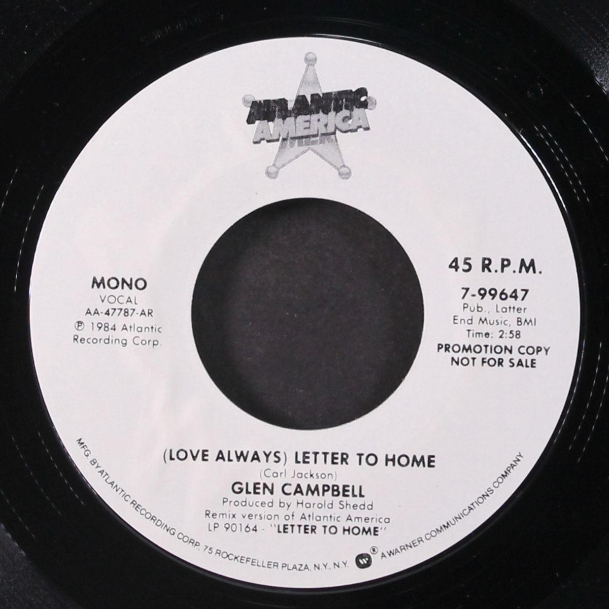 (love always love letter home / mono) by GLEN CAMPBELL