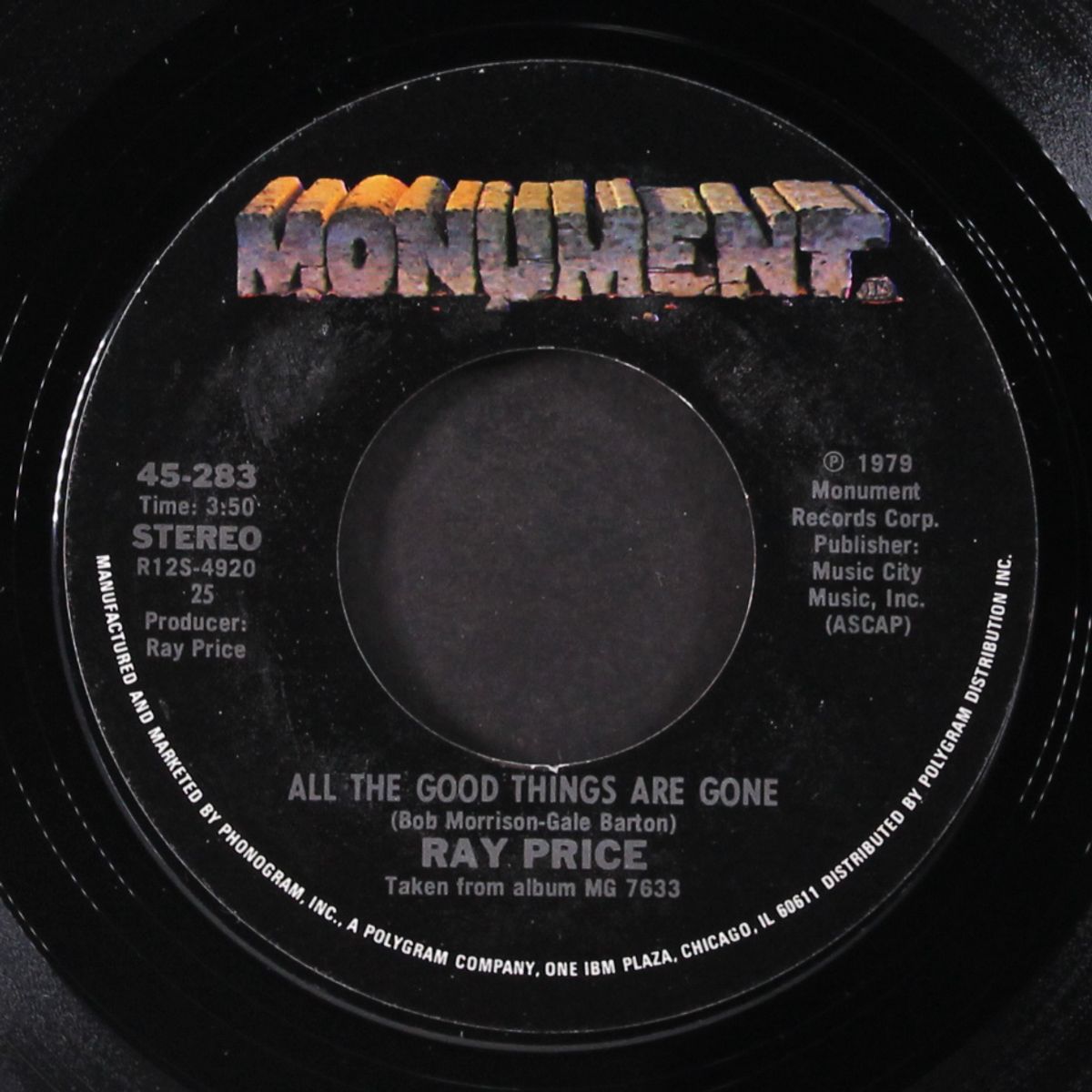 that's the only way to say good morning / all the good things are gone by RAY PRICE