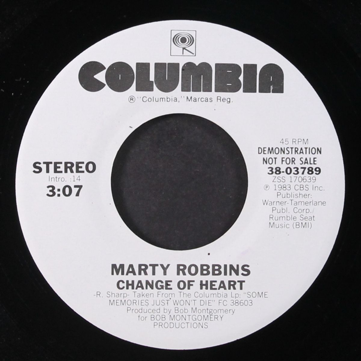 change of heart / same by MARTY ROBBINS