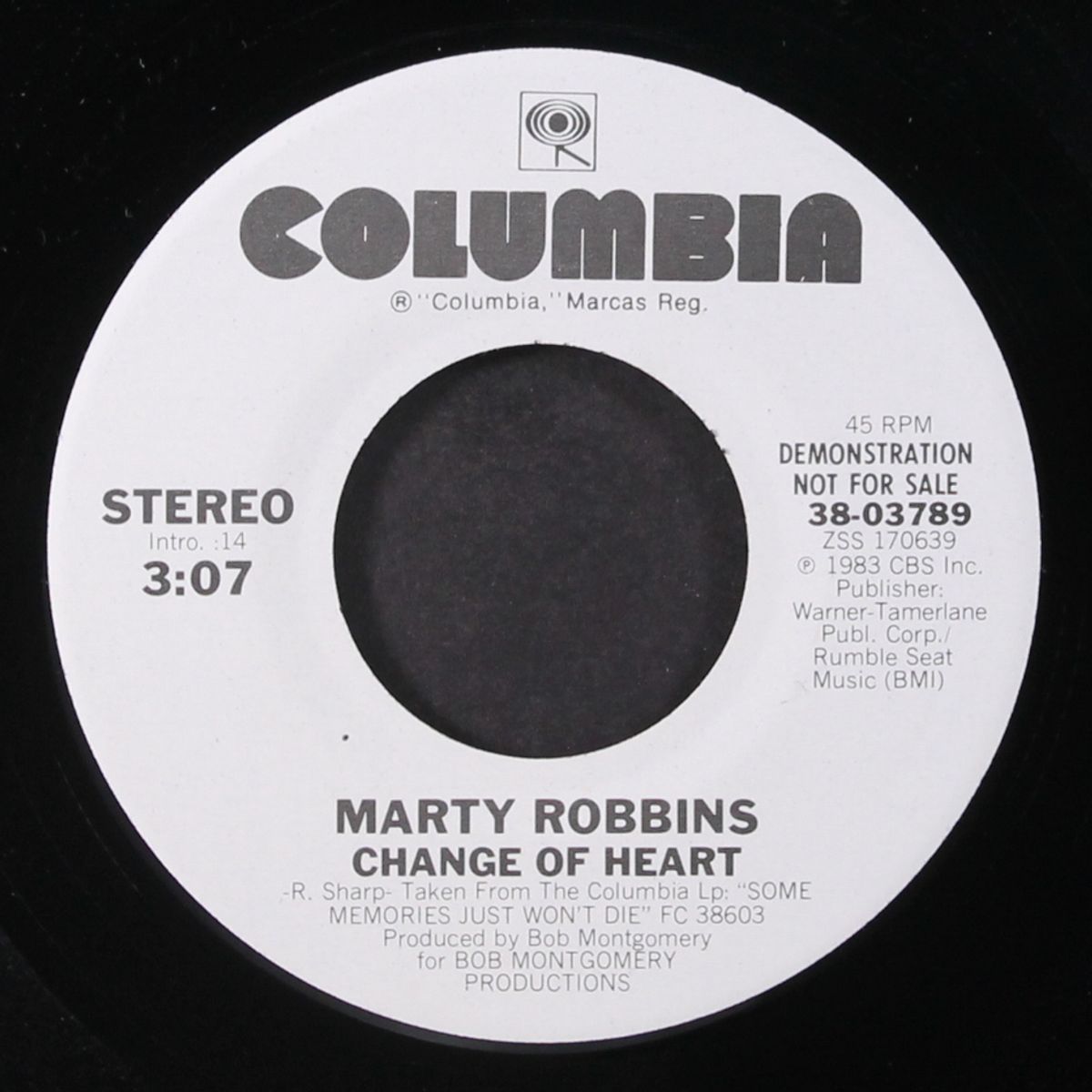 change of heart / same by MARTY ROBBINS