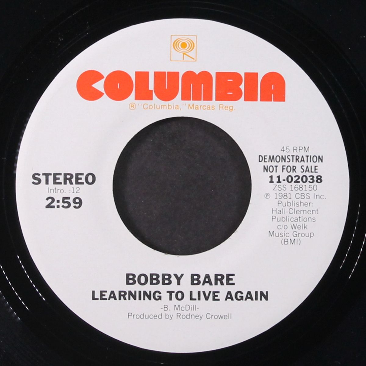 learning to live again / same by BOBBY BARE