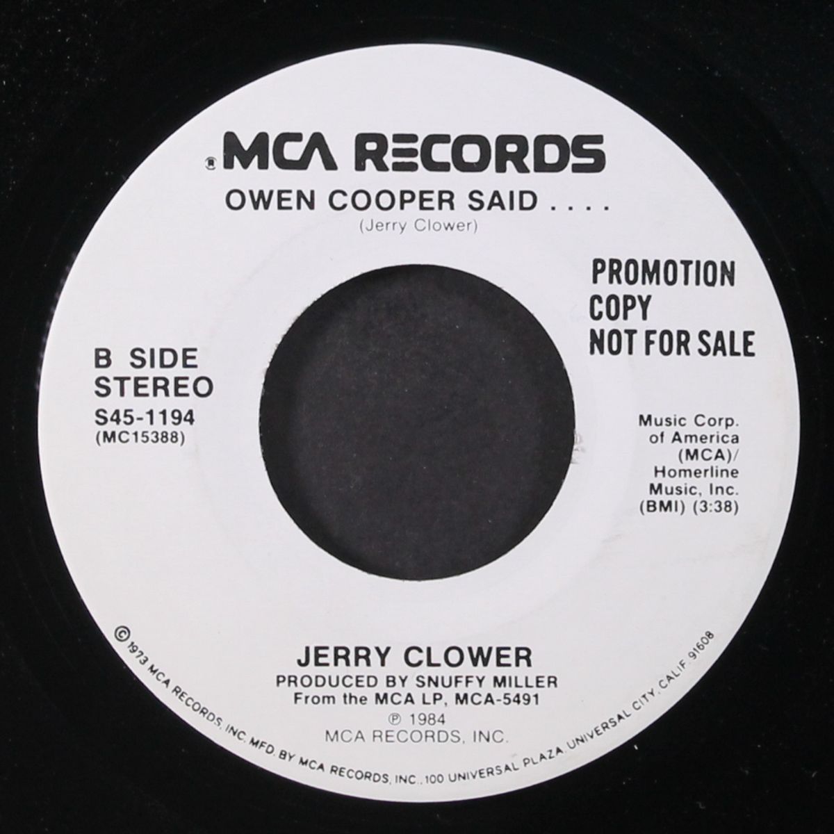 bill's vacation / owen cooper said.... by JERRY CLOWER