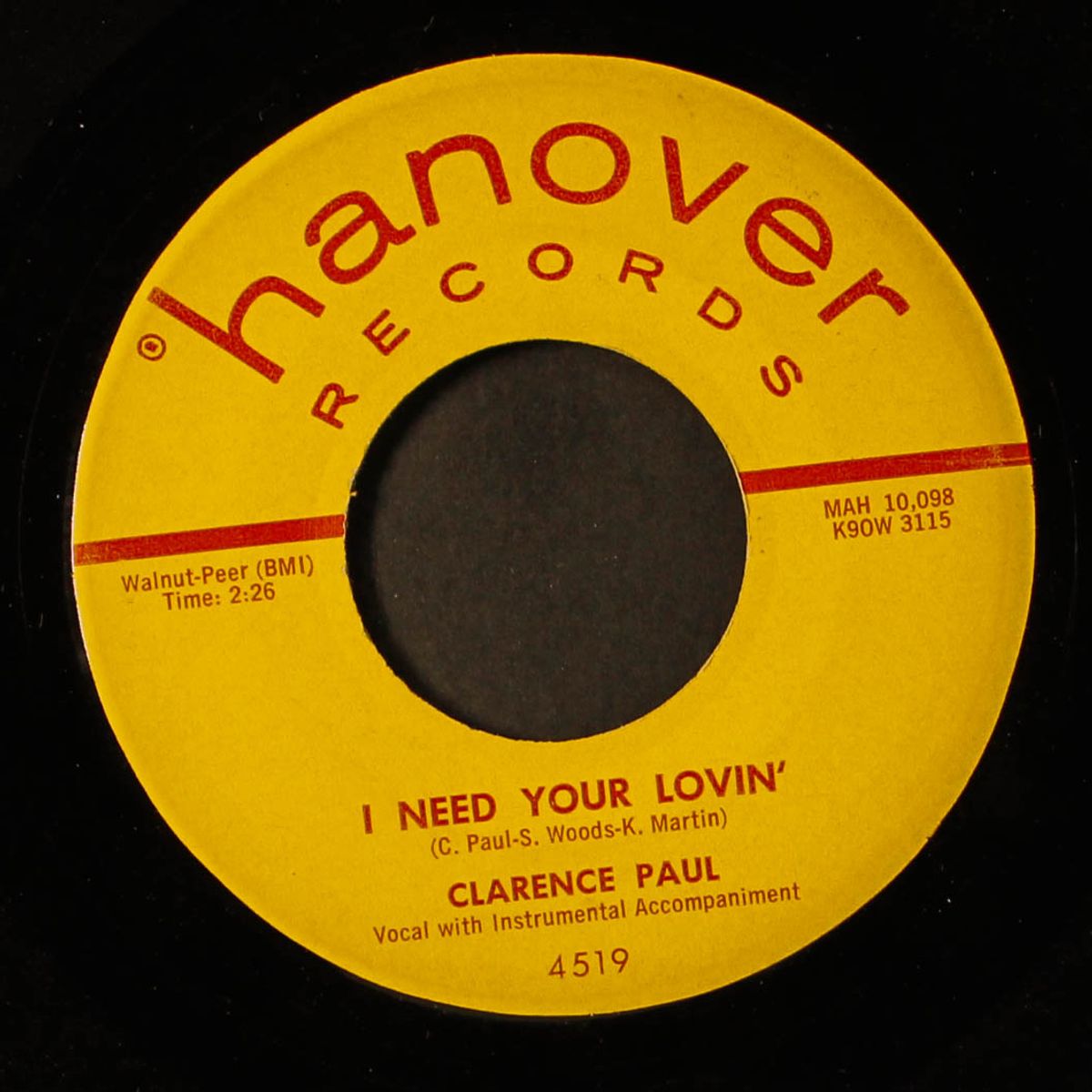 i need your lovin' / i'll be by your side by CLARENCE PAUL & GROUP